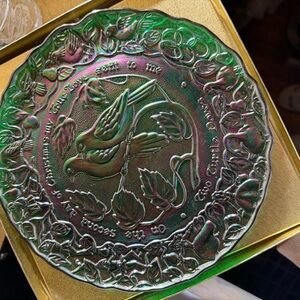 Iridescent Green Decorative Plate